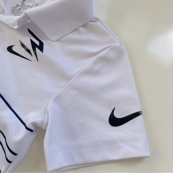 NIKE x 3BRAND Little Boys White Navy Blue Polo Shorts Set Performance Size 4/5 - Picture 5 of 9